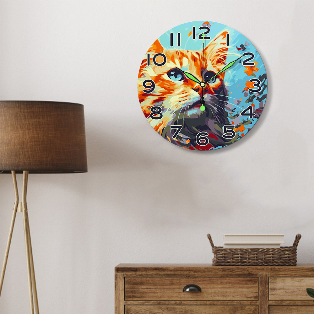 Paint the Moment – Curious Cat Clock Kit