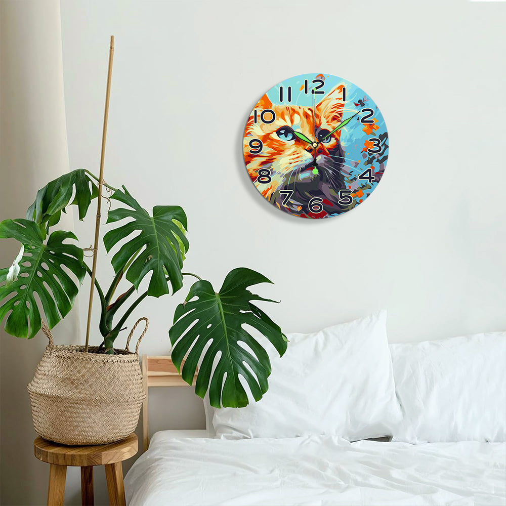 Paint the Moment – Curious Cat Clock Kit