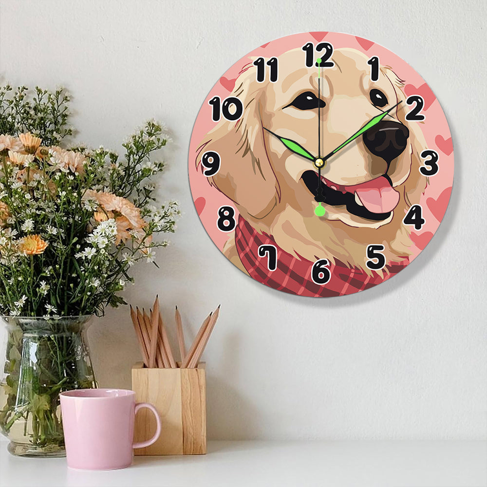 Paint the Moment – Golden Pup Clock Kit