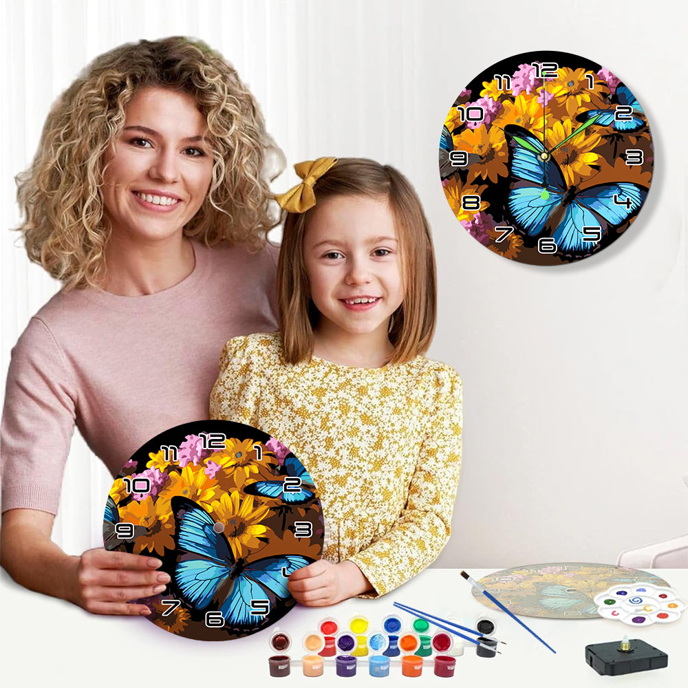 Paint the Moment – Butterfly Bloom Clock Kit