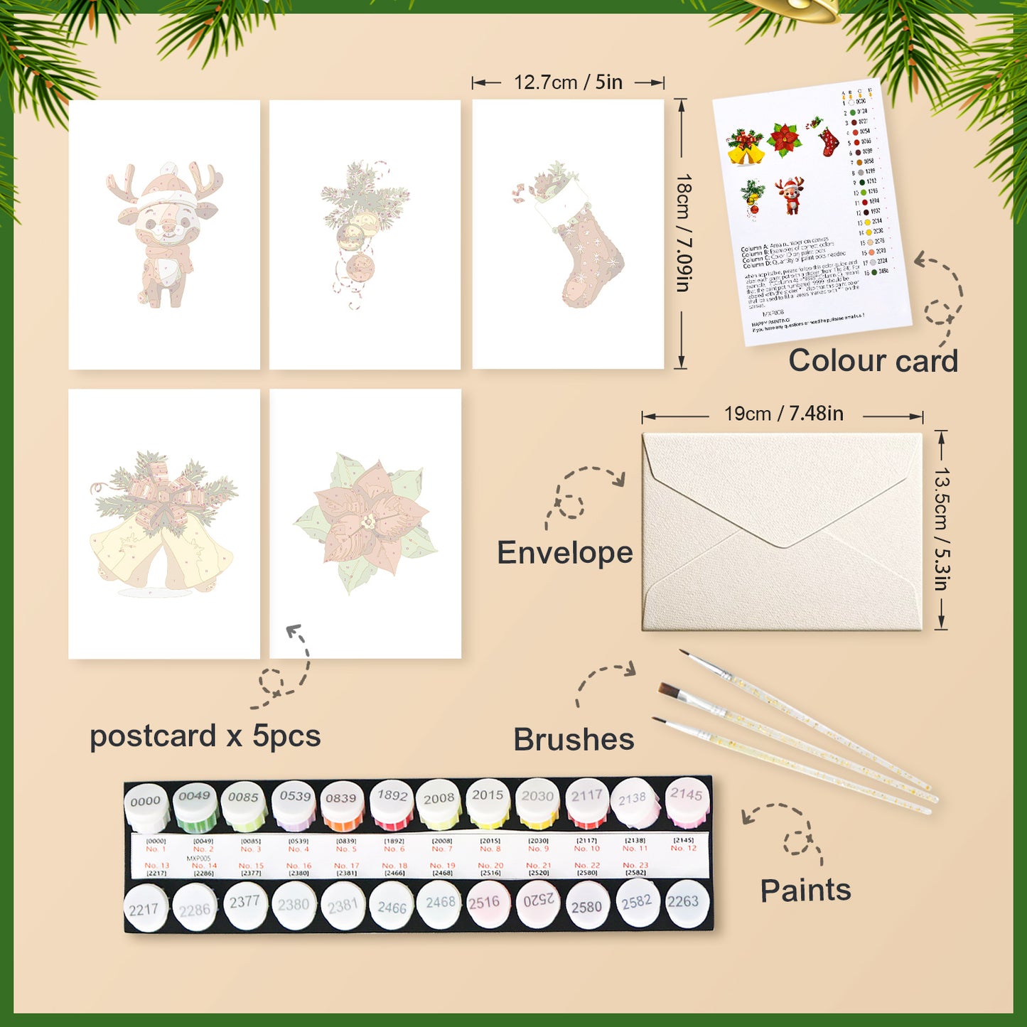 Christmas Magic Postcard Paint Kit