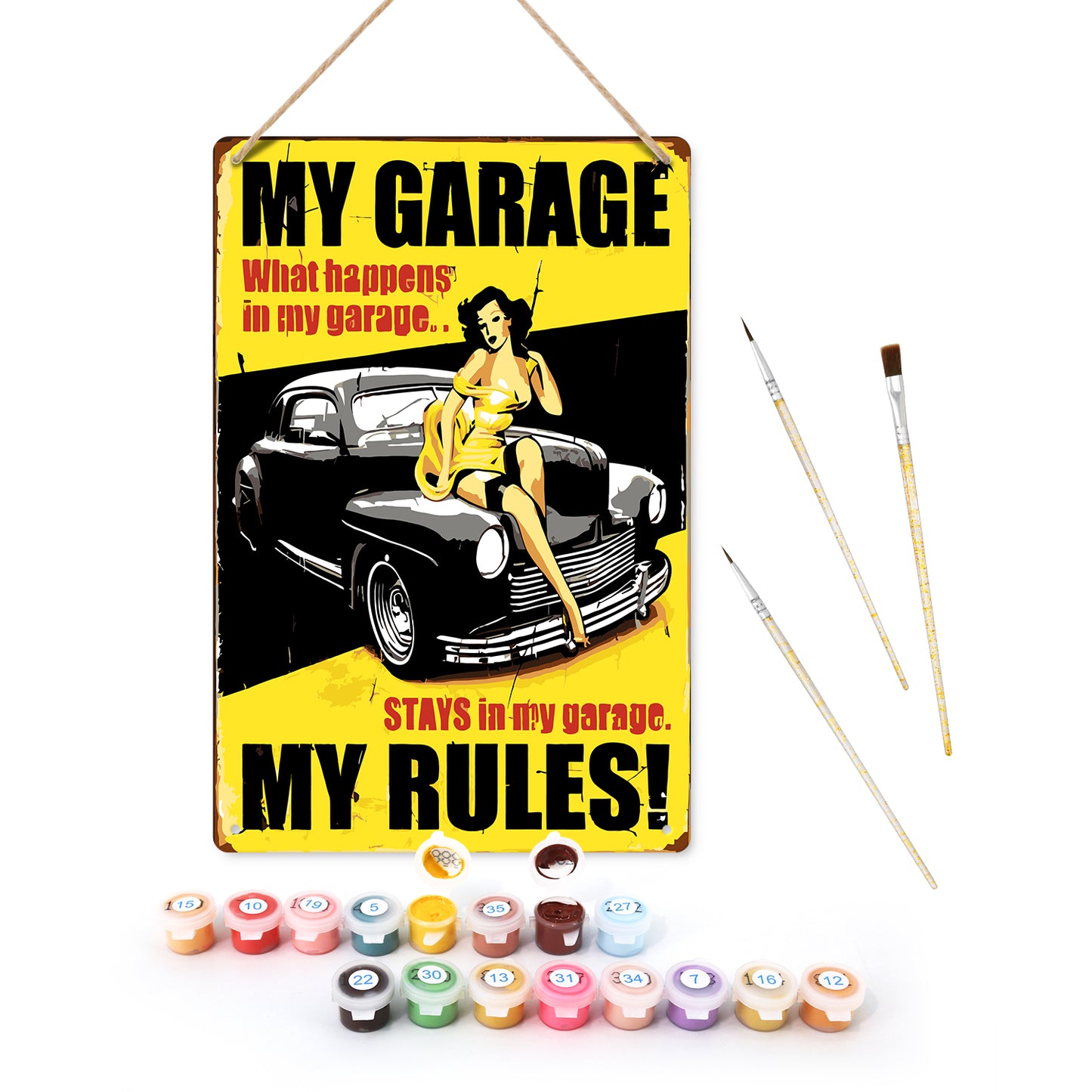 My Garage, My Rules – Vintage Paint by Numbers