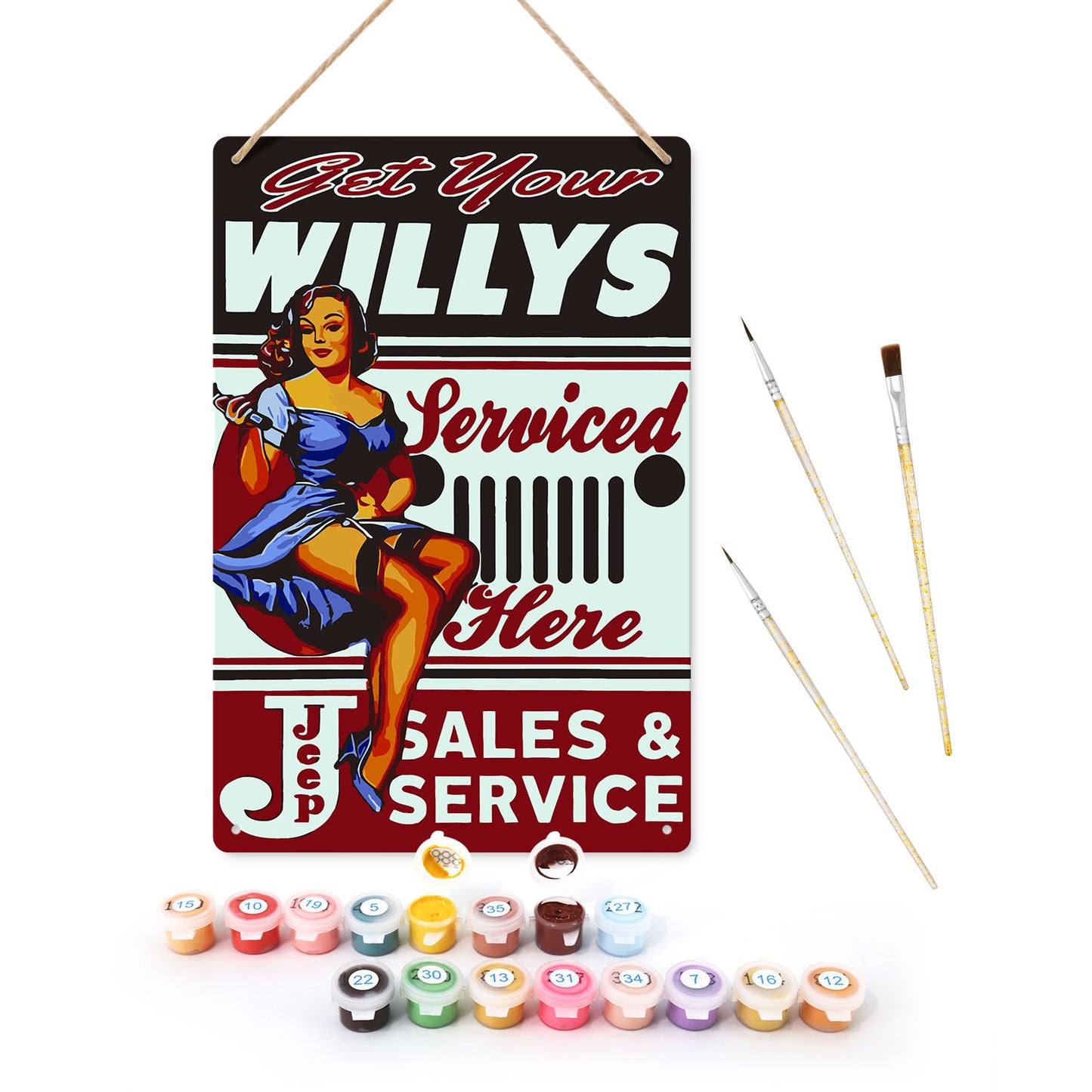 Get Your Willys Serviced Here – Vintage Paint by Numbers