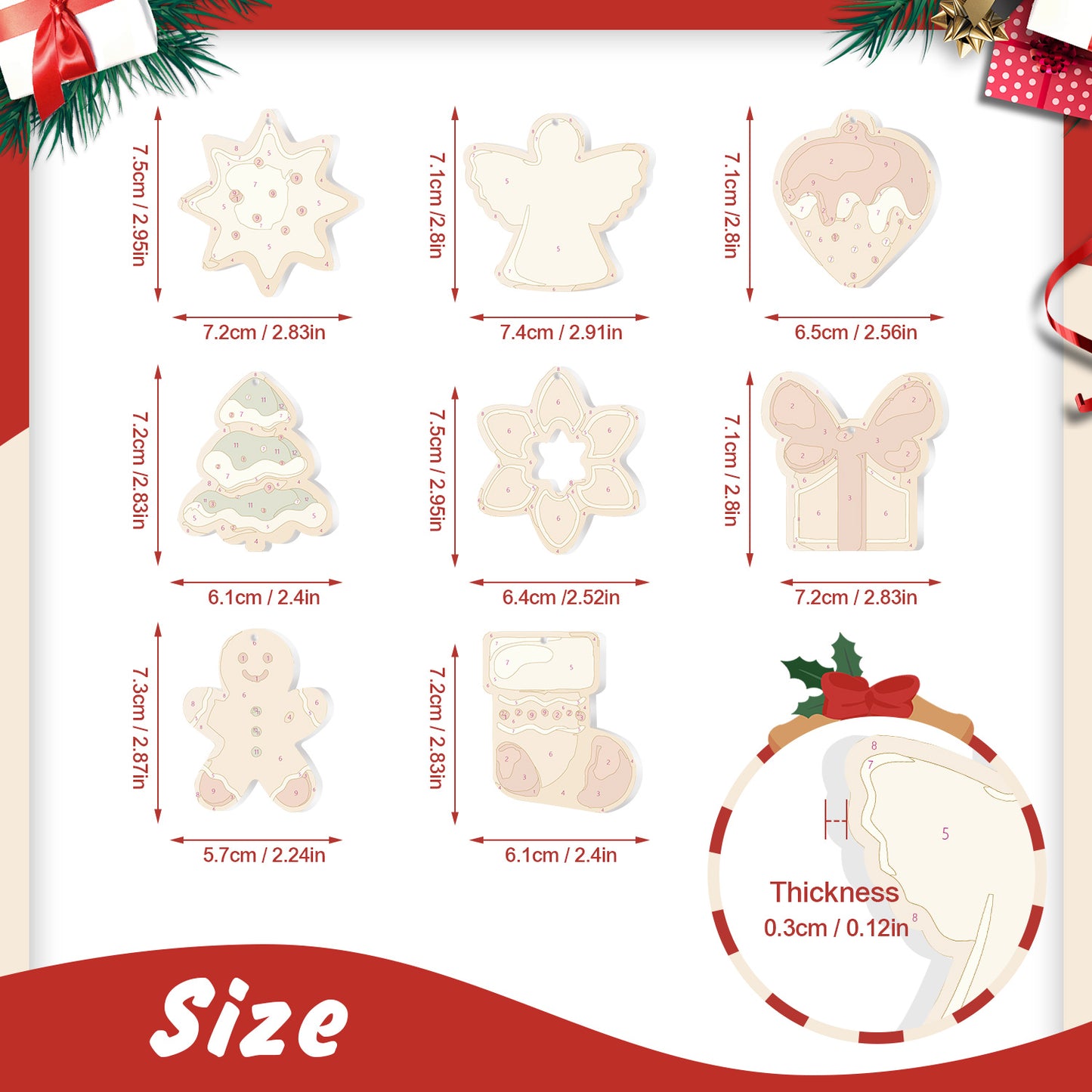 Classic Christmas Treats Paintable Ornaments