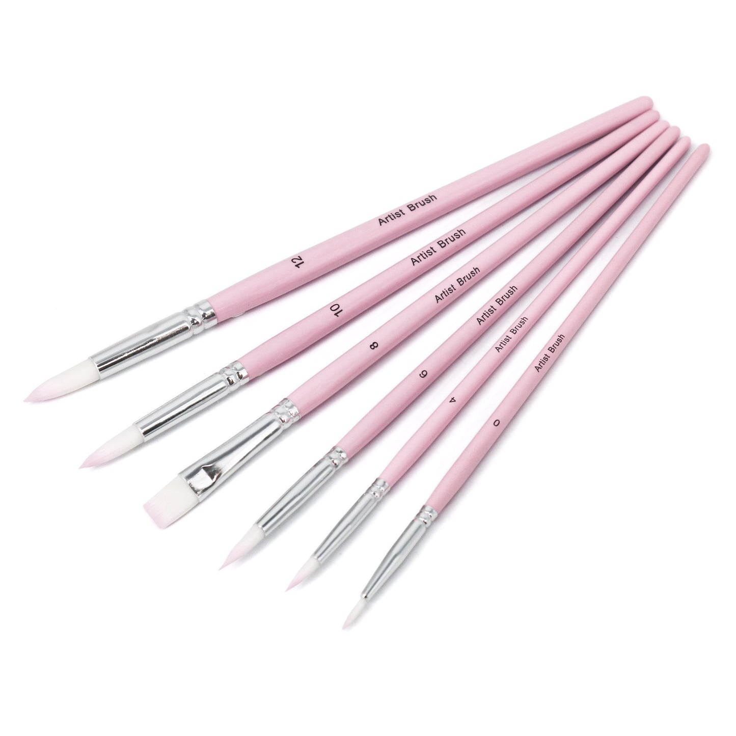 6-Piece Set of Pink Brushes