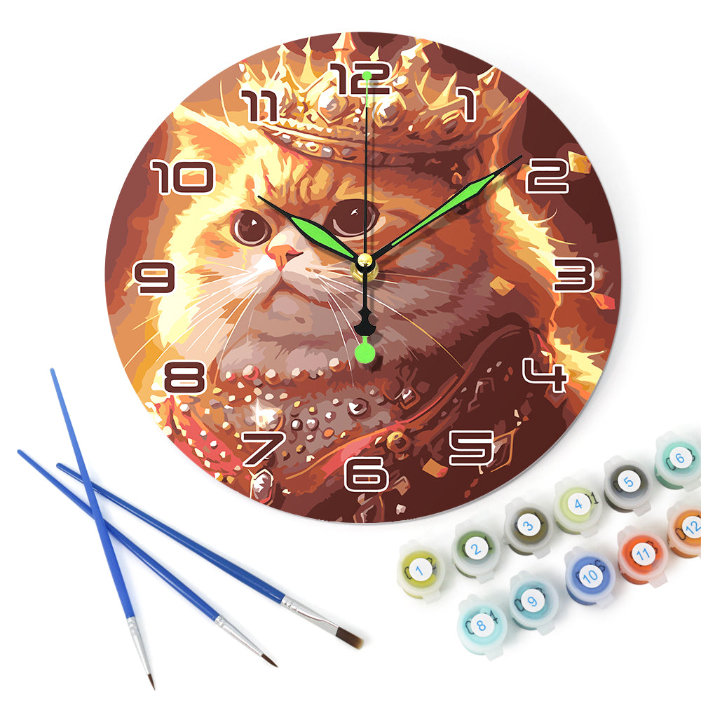 Paint the Moment – Regal Feline Clock Kit
