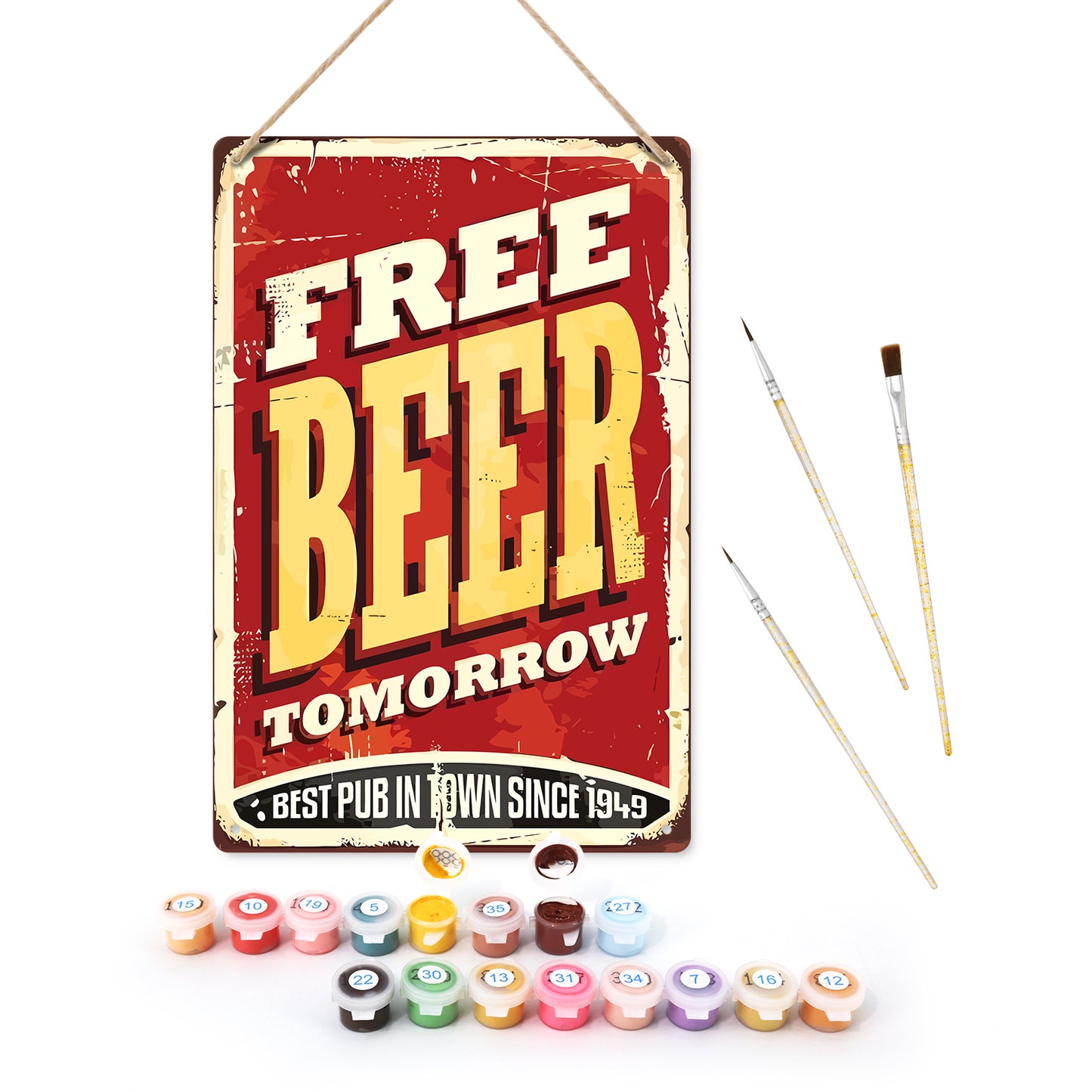 Free Beer Tomorrow – Vintage Paint by Numbers