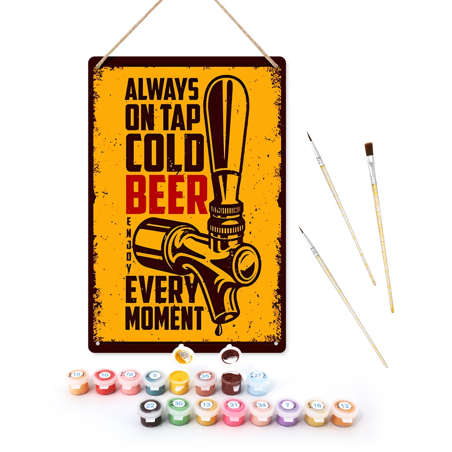 Cold Beer on Tap – Vintage Paint by Numbers