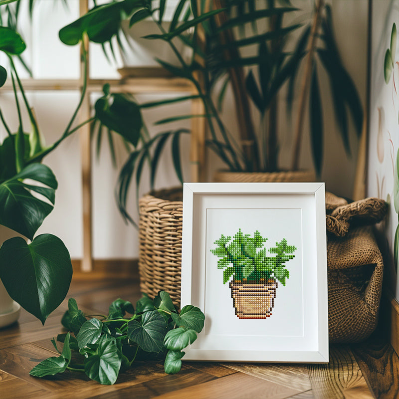 12 Assorted Potted Plant Diamond Paintings - Set 3