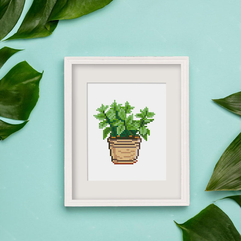 12 Assorted Potted Plant Diamond Paintings - Set 3