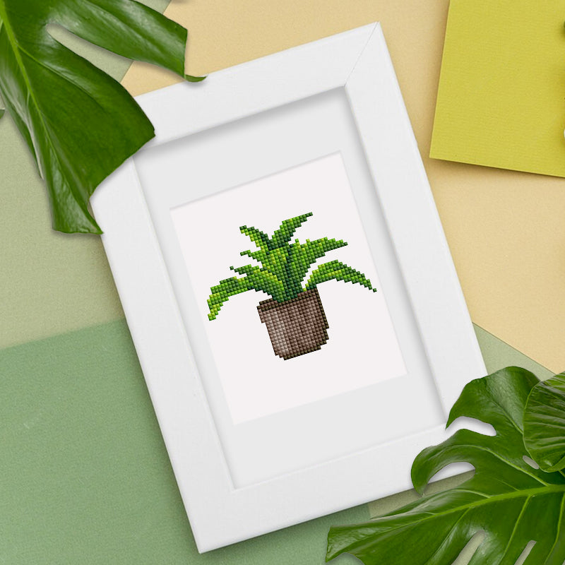 12 Assorted Potted Plant Diamond Paintings - Set 3