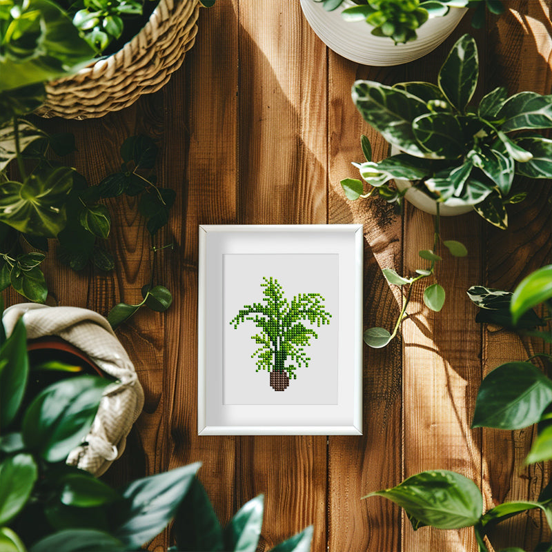 12 Assorted Potted Plant Diamond Paintings - Set 3
