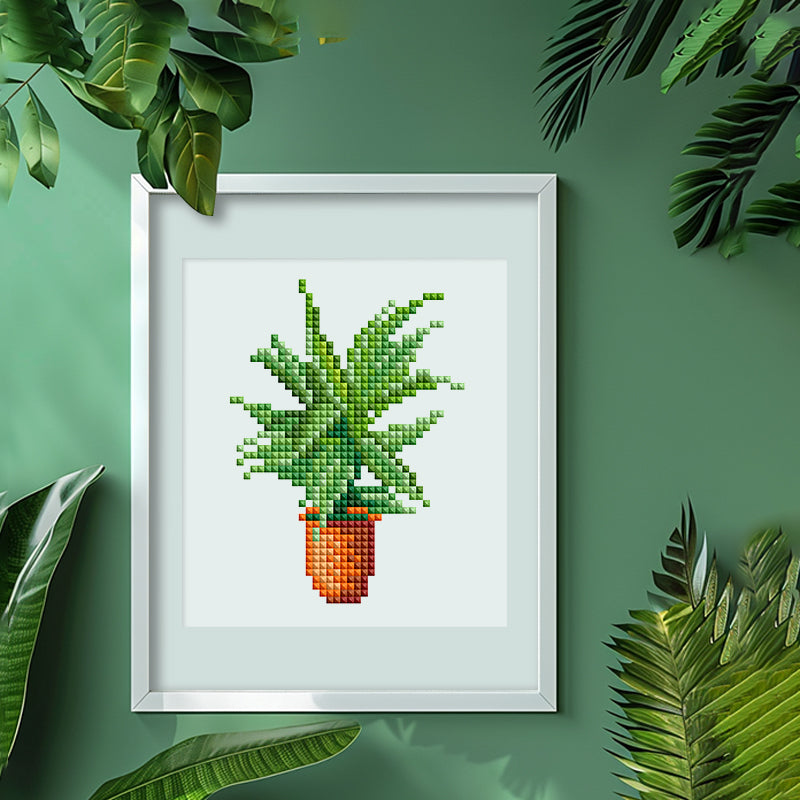12 Assorted Potted Plant Diamond Paintings - Set 3