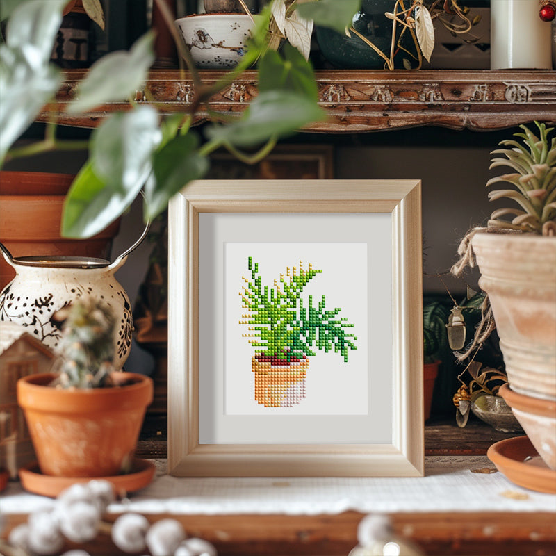 12 Assorted Potted Plant Diamond Paintings - Set 3
