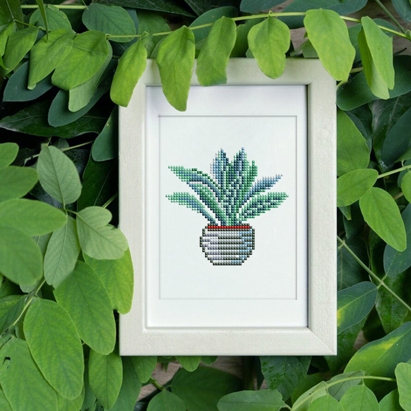 12 Assorted Potted Plant Diamond Paintings - Set 3