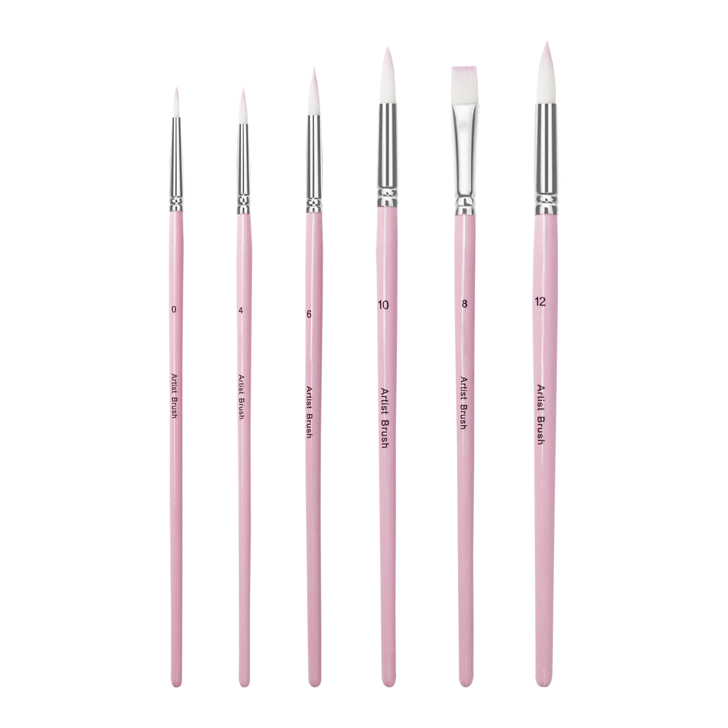 6-Piece Set of Pink Brushes