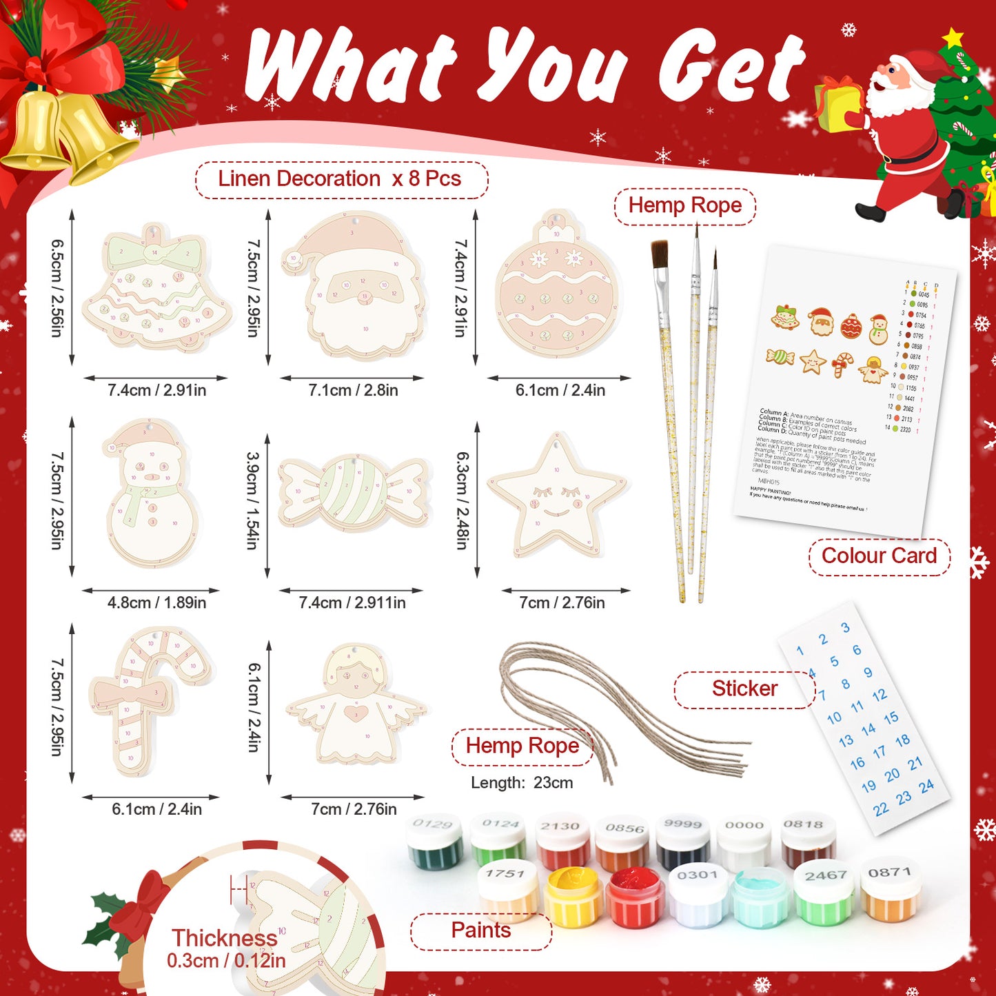 Sweet Holiday Classics Paintable Ornaments