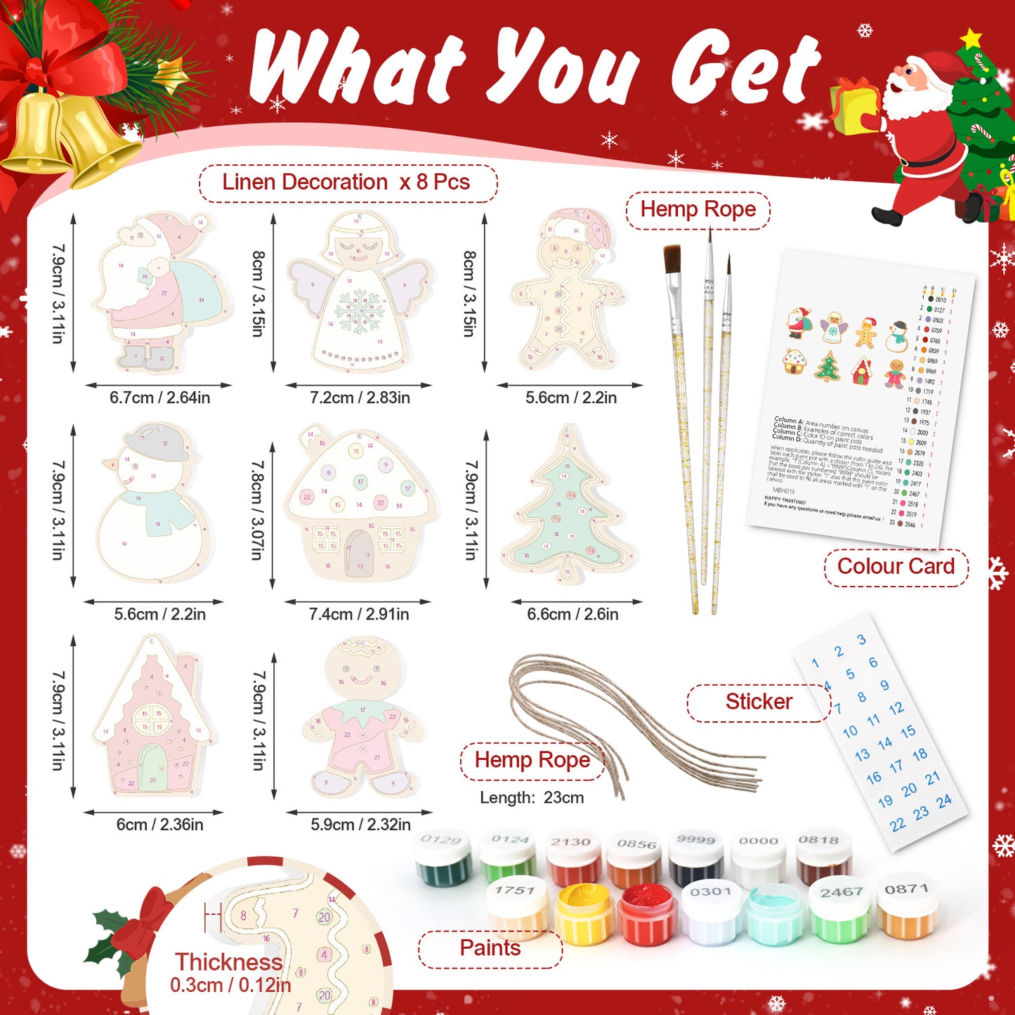 Gingerbread Village Paintable Ornaments