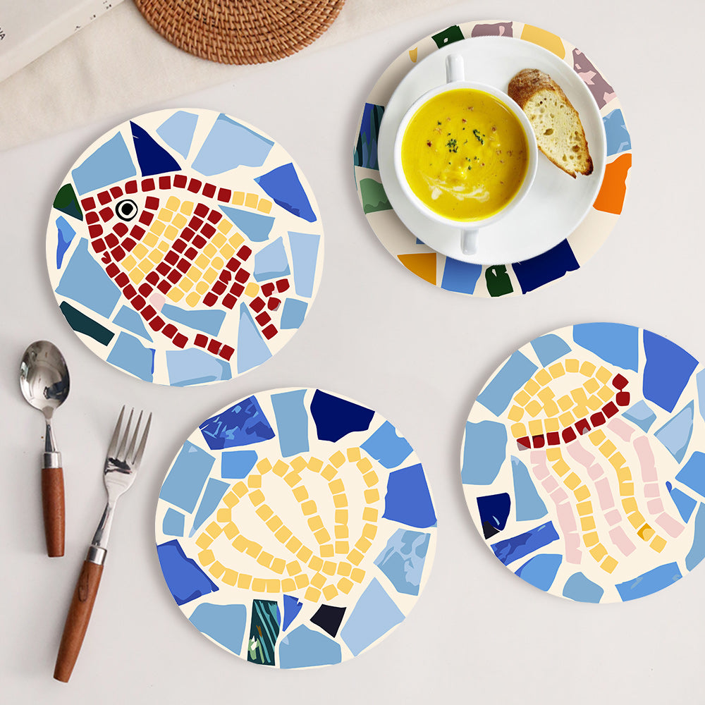 6 Piece Christmas Placemat Set 20cm - Set 10