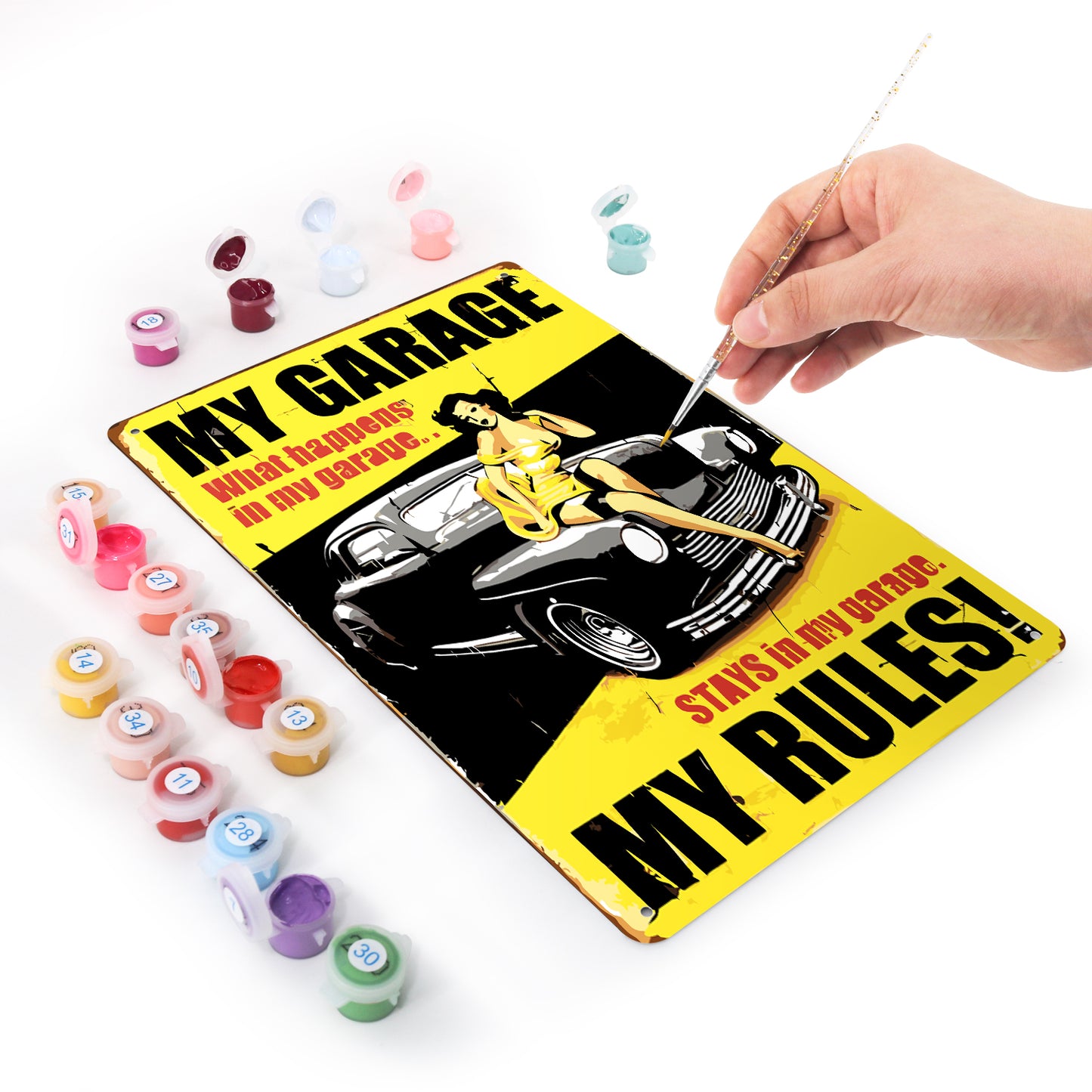 My Garage, My Rules – Vintage Paint by Numbers