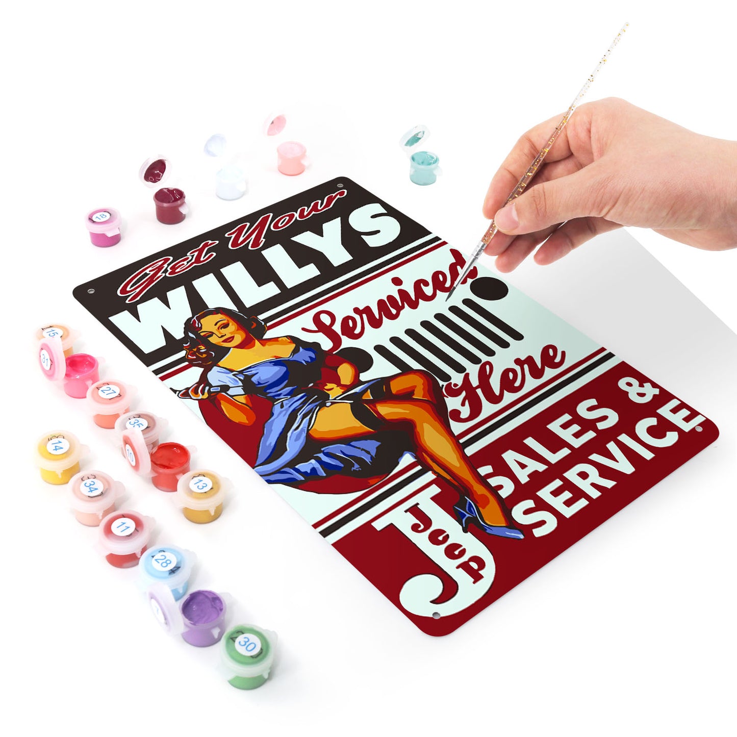 Get Your Willys Serviced Here – Vintage Paint by Numbers
