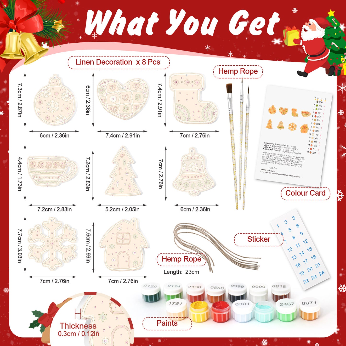 Cozy Christmas Cookie - Style Paintable Ornaments