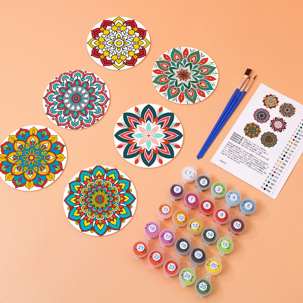 6 Piece Christmas Coaster Set V2
