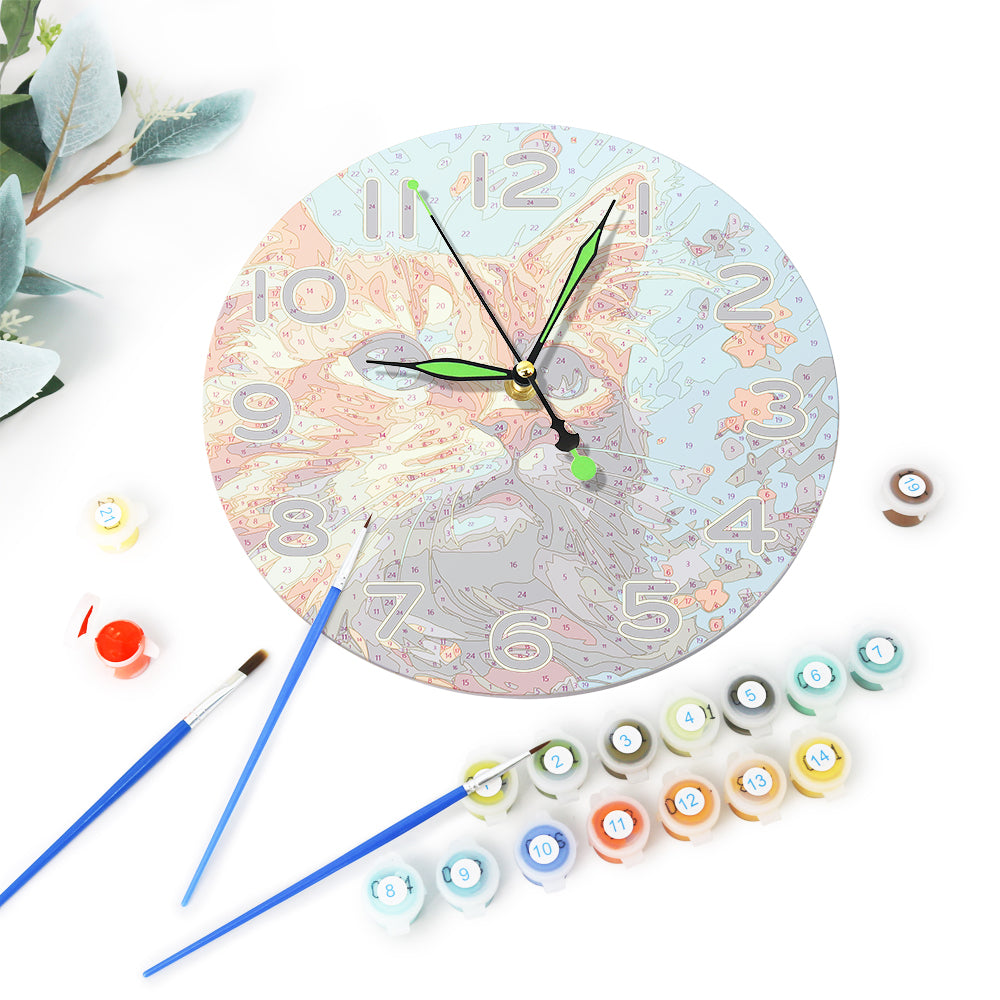 Paint the Moment – Curious Cat Clock Kit