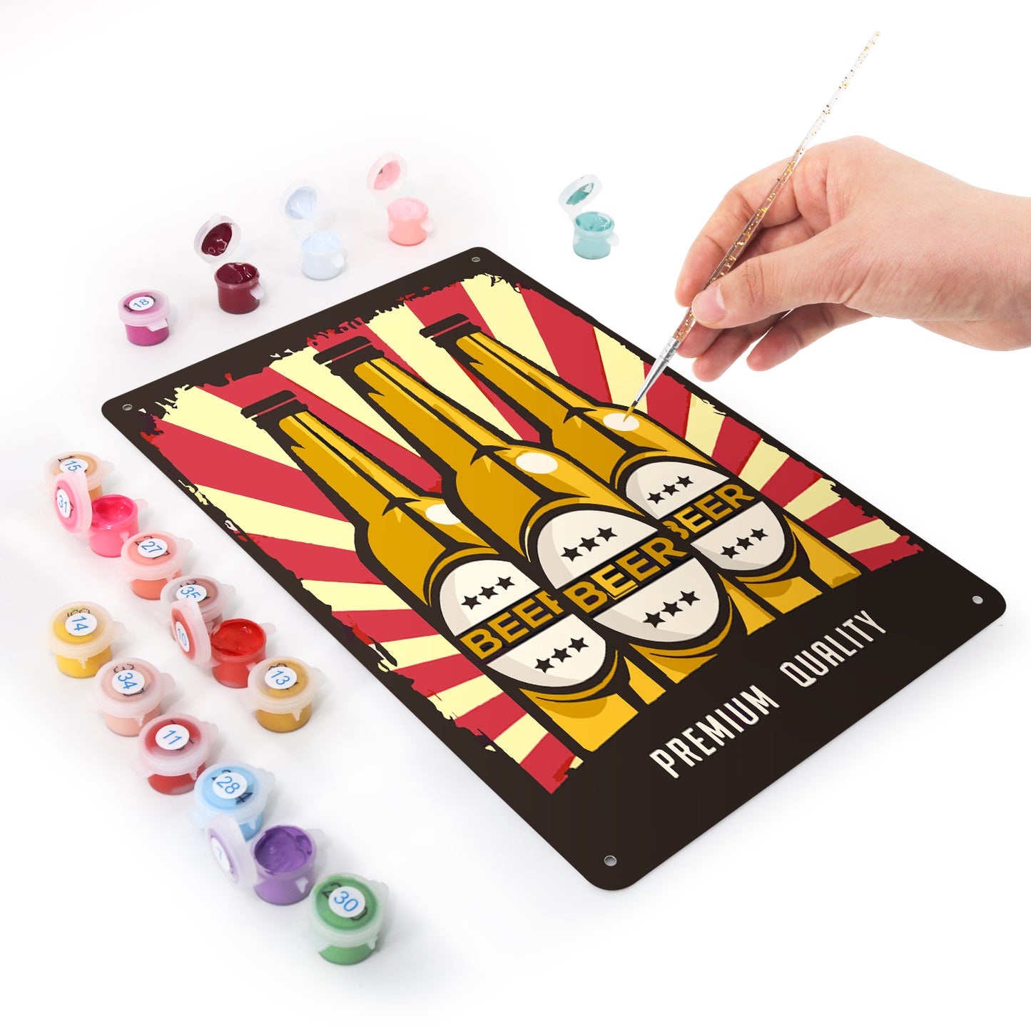 Triple Brew Burst – Vintage Paint by Numbers