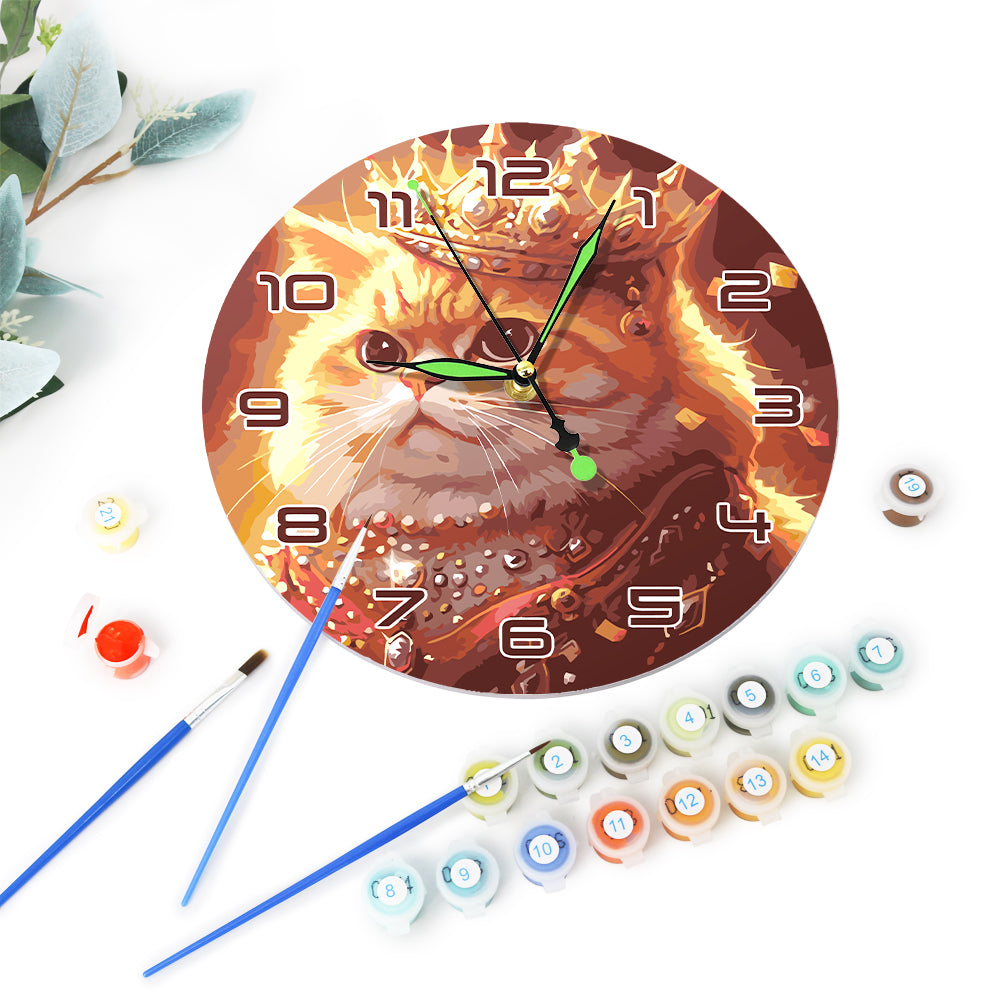 Paint the Moment – Regal Feline Clock Kit