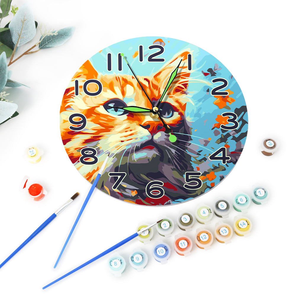 Paint the Moment – Curious Cat Clock Kit