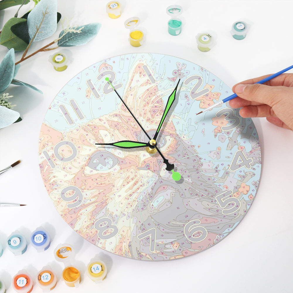 Paint the Moment – Curious Cat Clock Kit