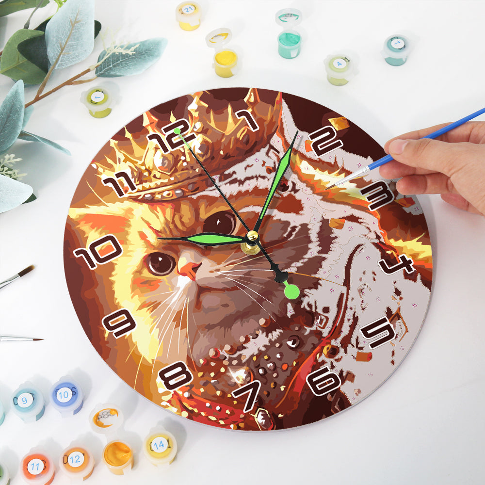 Paint the Moment – Regal Feline Clock Kit