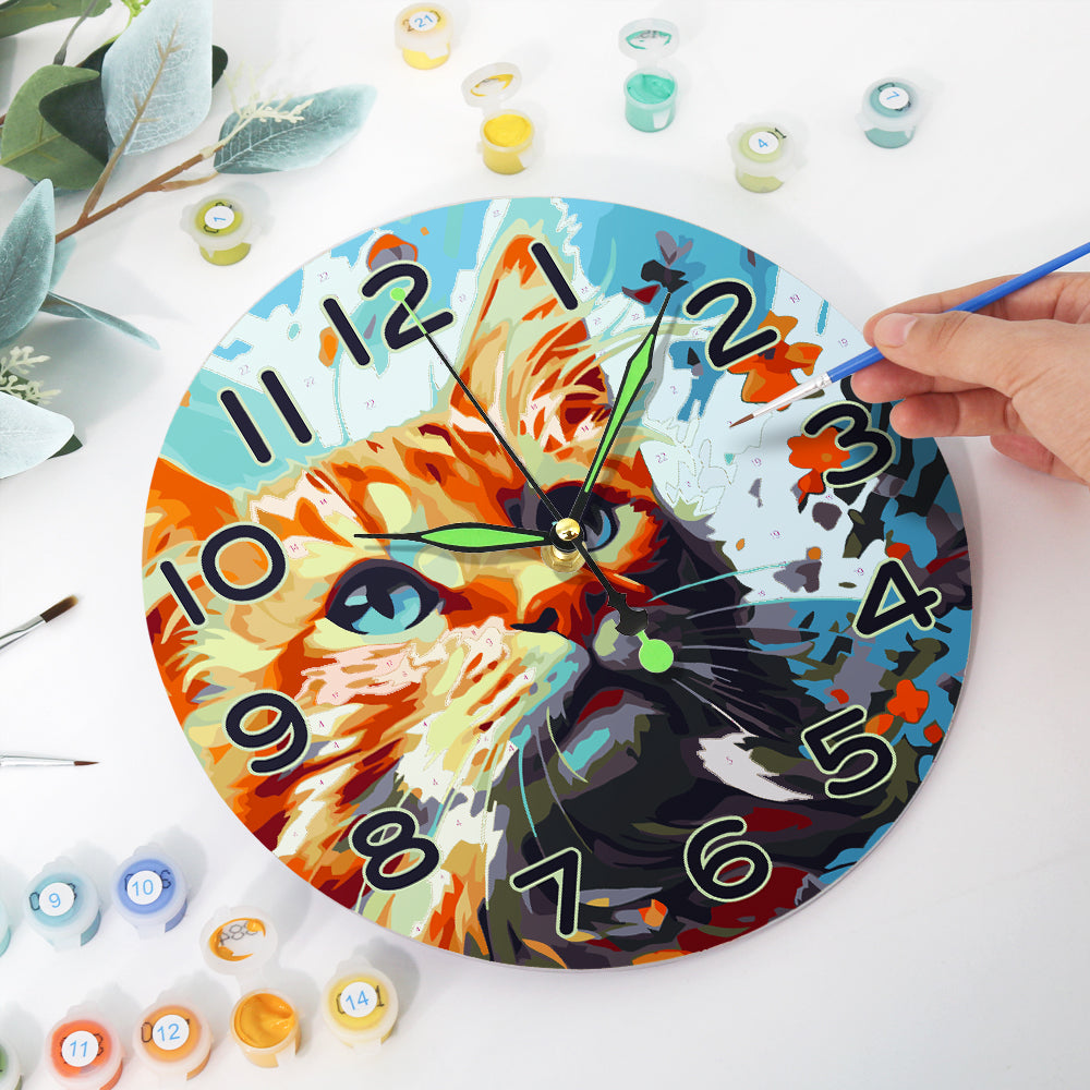 Paint the Moment – Curious Cat Clock Kit