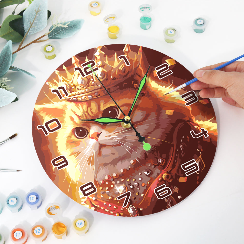 Paint the Moment – Regal Feline Clock Kit