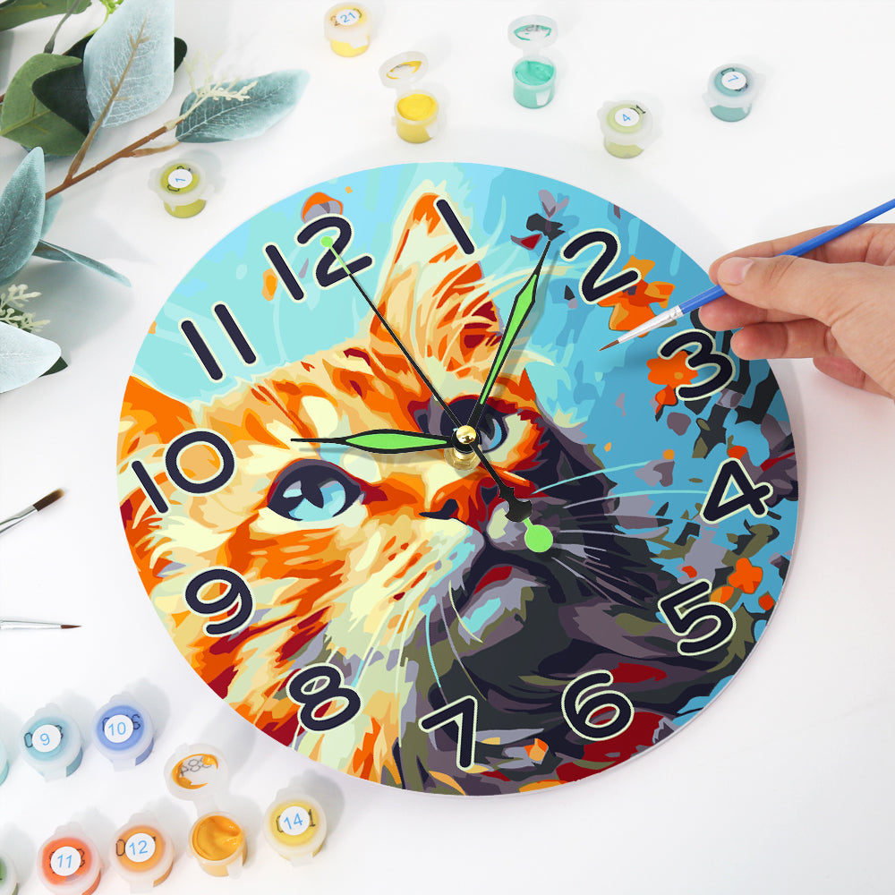 Paint the Moment – Curious Cat Clock Kit