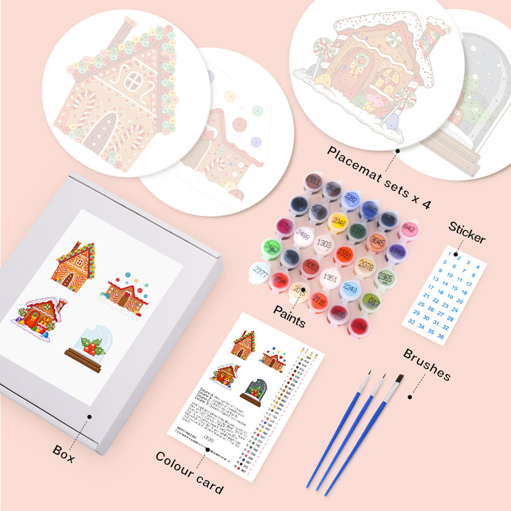 6 Piece Christmas Placemat Set 20cm - Set 27