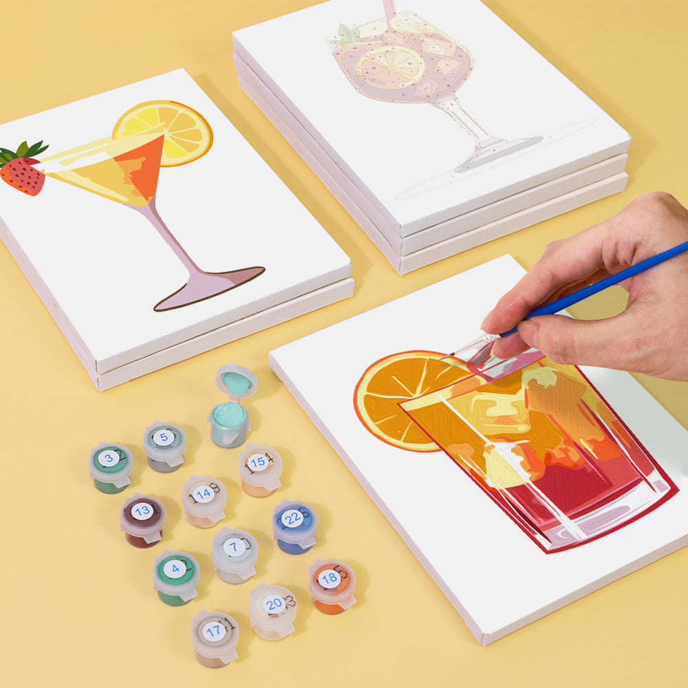 Tropical Toasts 6 Pack Mini Paint by Numbers Kit