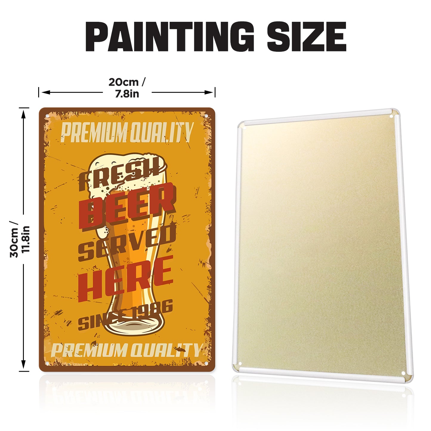 Fresh Beer Served Here – Vintage Paint by Numbers