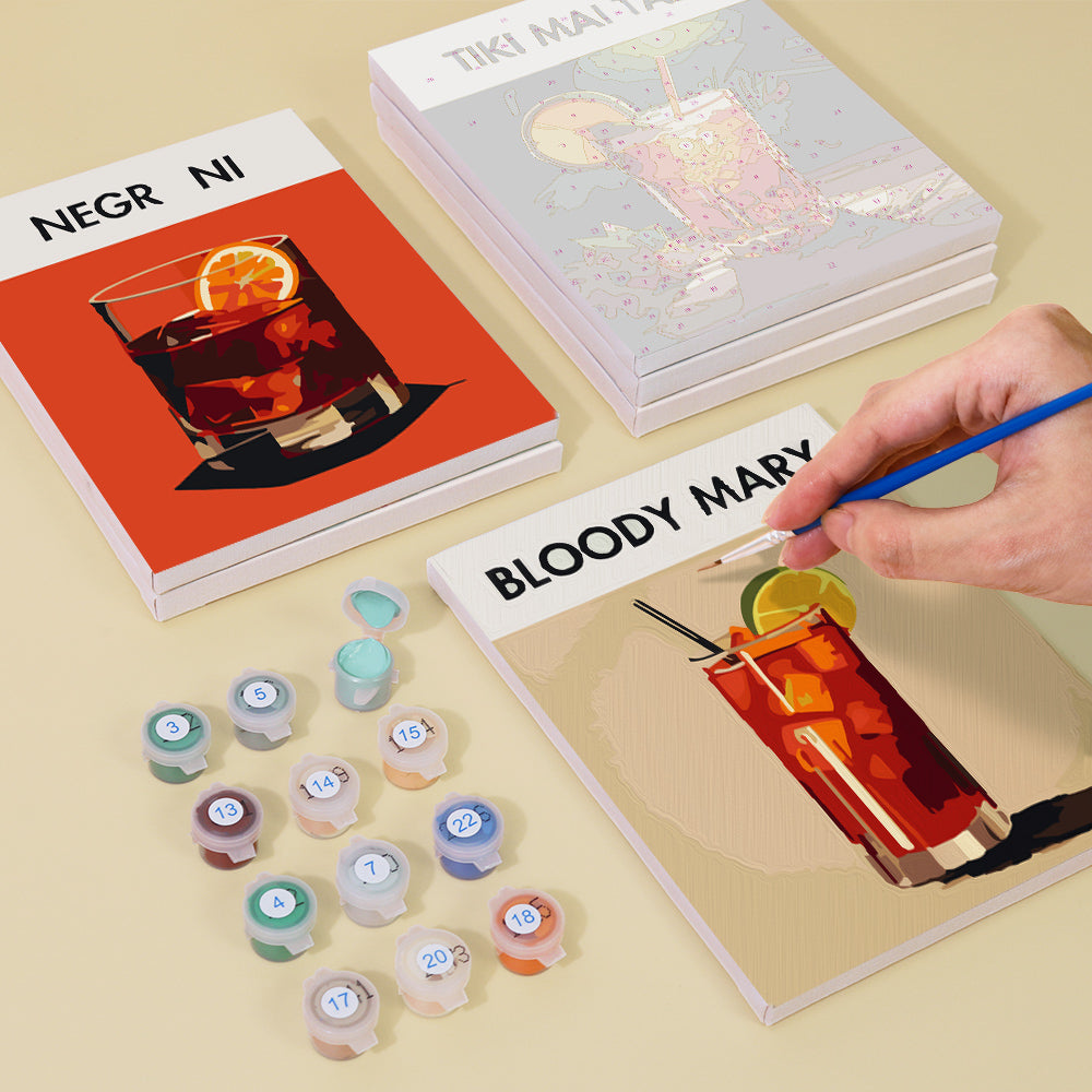 Liquid Icons 6 Pack Mini Paint by Numbers Kit