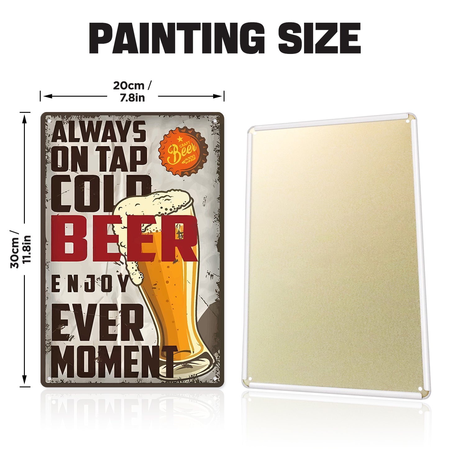 Cold Beer Pint – Vintage Paint by Numbers