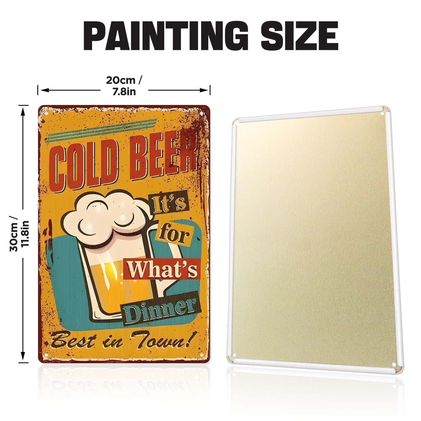 Cold Beer for Dinner – Vintage Paint by Numbers