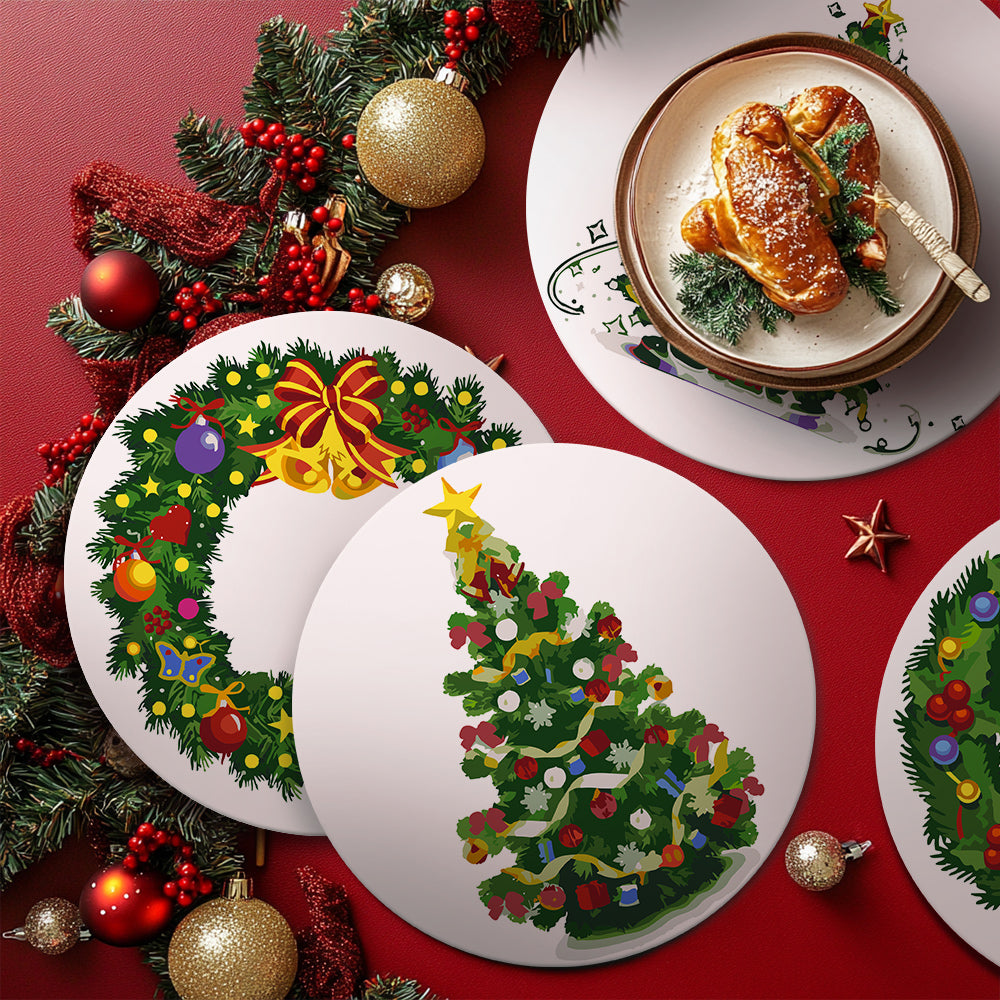 6 Piece Christmas Placemat Set 20cm - Set 25