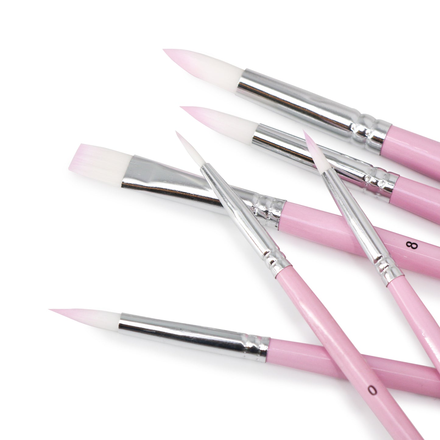 6-Piece Set of Pink Brushes