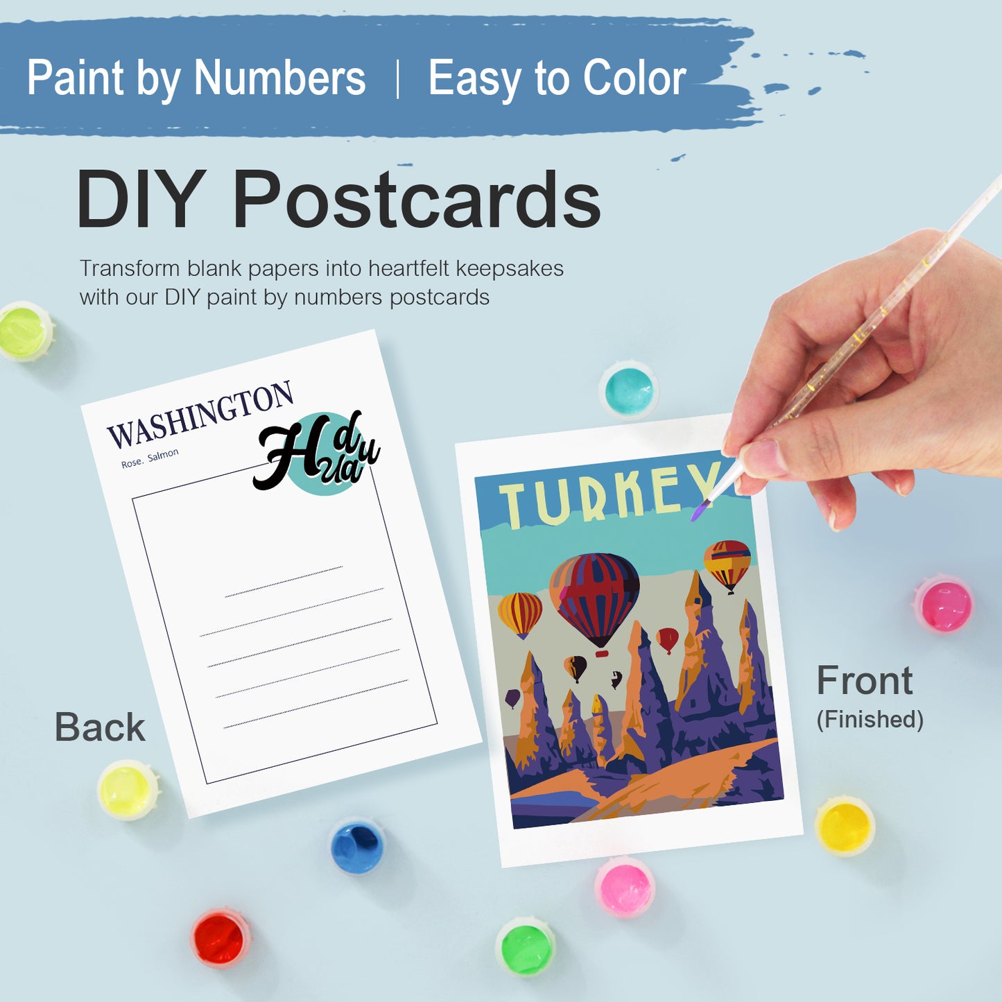 World Destinations Postcard Paint Kit