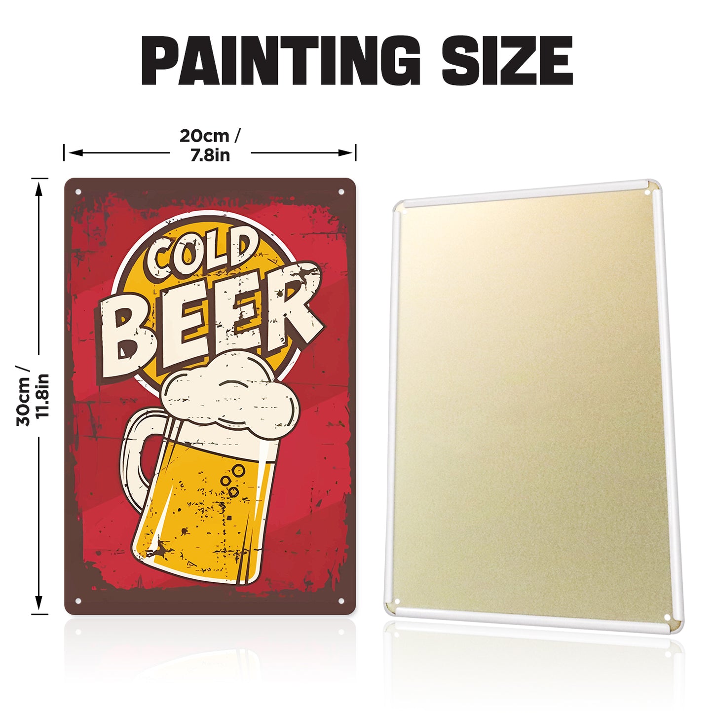 Cold Beer Mug – Vintage Paint by Numbers