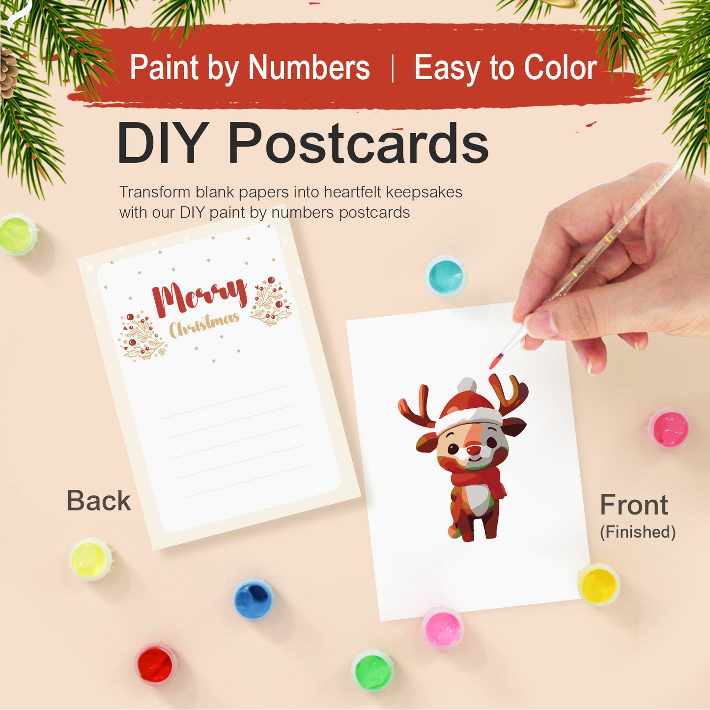 Christmas Magic Postcard Paint Kit
