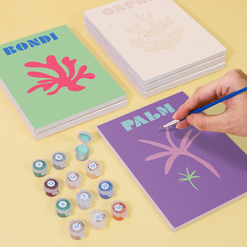 Tropical Escapes 6 Pack Mini Paint by Numbers Kit