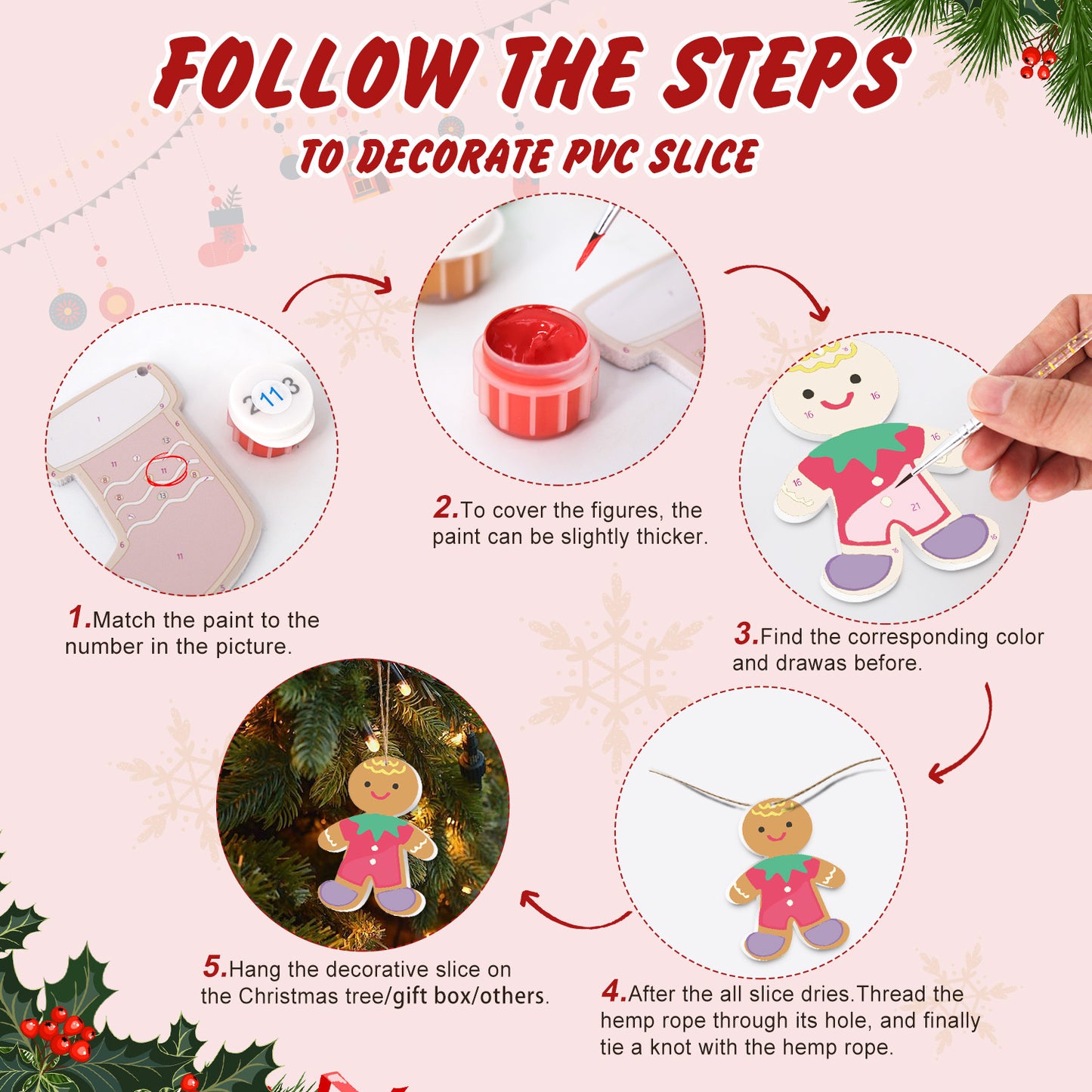 Gingerbread Village Paintable Ornaments