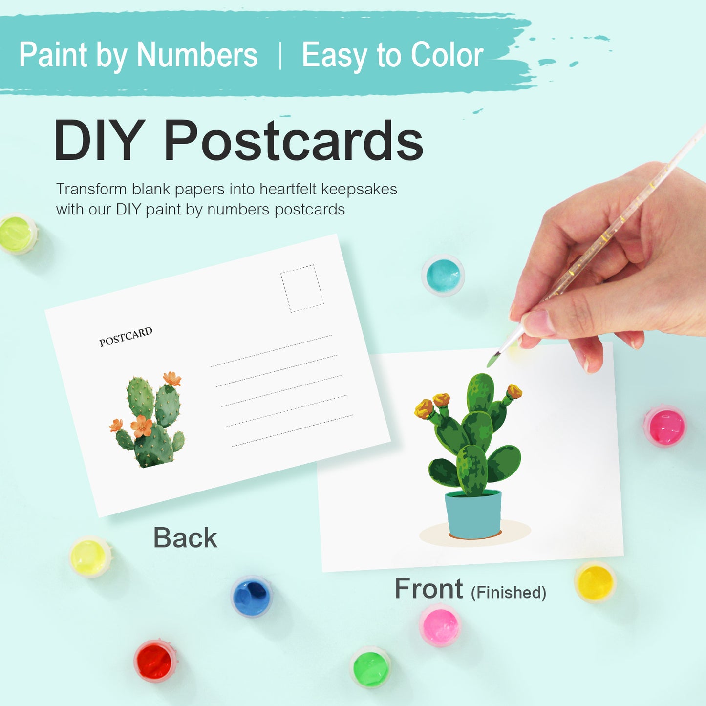 Houseplant Postcard Paint Kit